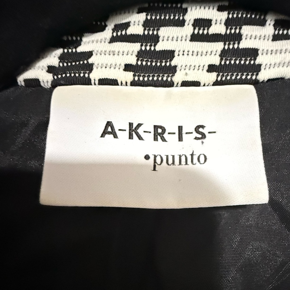 Akris Punto Women’s Black White Soundboard Woven Pattern jacket blazer size 10 - Picture 5 of 10